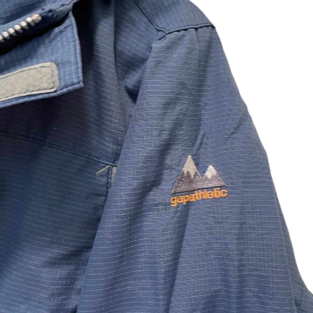 Gap Blue and Grey Raincoat Windbreaker with Fleece Lining Size 4 - Picture 3 of 5